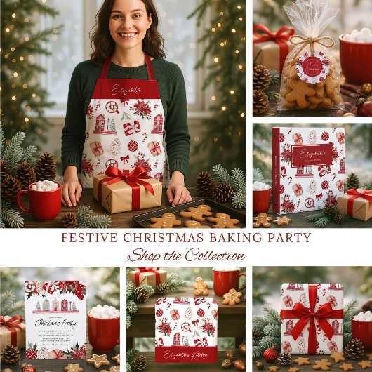 パーソナライズされたクリスマスホリデークッキーベーキング フェイバータグ