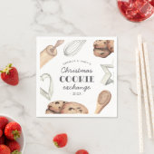 パーソナライズされたクリスマスホリデークッキー交換 スタンダードカクテルナプキン (インサイチュ)