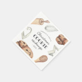 パーソナライズされたクリスマスホリデークッキー交換 スタンダードカクテルナプキン (角)