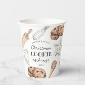 パーソナライズされたクリスマスホリデークッキー交換 紙コップ (正面)