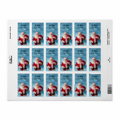 パーソナライズされたクリスマスホリデーサンタギフトラベル ラベル (フルシート)