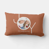 パーソナライズされたクリスマスホリデージョイさび写真 ランバークッション (裏面)