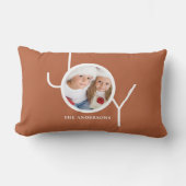 パーソナライズされたクリスマスホリデージョイさび写真 ランバークッション (正面)