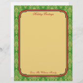 パーソナライズされたクリスマスホリデー固定紙 (正面/裏面)