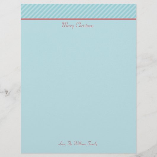 パーソナライズされたクリスマスホリデー固定紙 (正面)