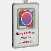 パーソナライズされたクリスマスボール写真オーナメント シルバープレートフレームオーナメント (右)