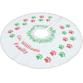 パーソナライズされたクリスマスポープリントツリースカート ブラッシュドポリエステルツリースカート (アングル)