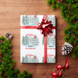 パーソナライズされたクリスマスママホリデーカスタムマザー ラッピングペーパー