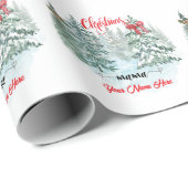 パーソナライズされたクリスマスママホリデーカスタムマザー ラッピングペーパー (ロールコーナー)