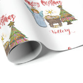 パーソナライズされたクリスマスマンガーラッピング紙 ラッピングペーパー (ロールコーナー)