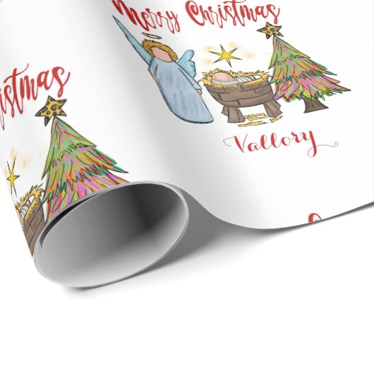 パーソナライズされたクリスマスマンガーラッピング紙 ラッピングペーパー (ロールコーナー)