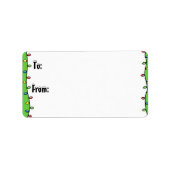 パーソナライズされたクリスマスライトホリデーギフトラベル ラベル (正面)