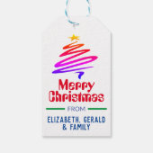 パーソナライズされたクリスマスラベル ギフトタグ (裏面)