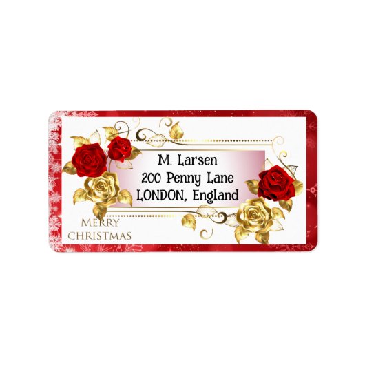 パーソナライズされたクリスマスラベル ラベル (正面)