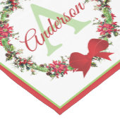 パーソナライズされたクリスマスリースショートテーブルランナー ショートテーブルランナー (コーナー)