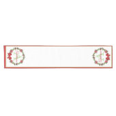 パーソナライズされたクリスマスリースショートテーブルランナー ショートテーブルランナー (横)