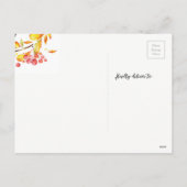 パーソナライズされたクリスマスリースフォトカードはがき シーズンポストカード (裏面)