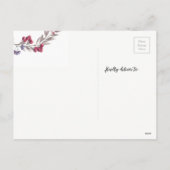 パーソナライズされたクリスマスリースフォトカードはがき シーズンポストカード (裏面)