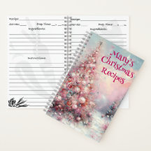 パーソナライズされたクリスマスレシピブックオーナメントアート