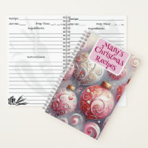 パーソナライズされたクリスマスレシピブックオーナメントアート