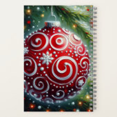 パーソナライズされたクリスマスレシピブックオーナメントアート ノートブック (裏面)