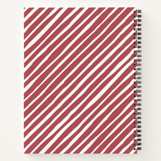 パーソナライズされたクリスマスレシピ ノートブック (裏面)