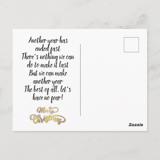 パーソナライズされたクリスマスヴィンテージはがき ポストカード (裏面)