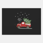 パーソナライズされたクリスマスヴィンテージトラックラッピングラップ ラッピングペーパーシート (正面2)