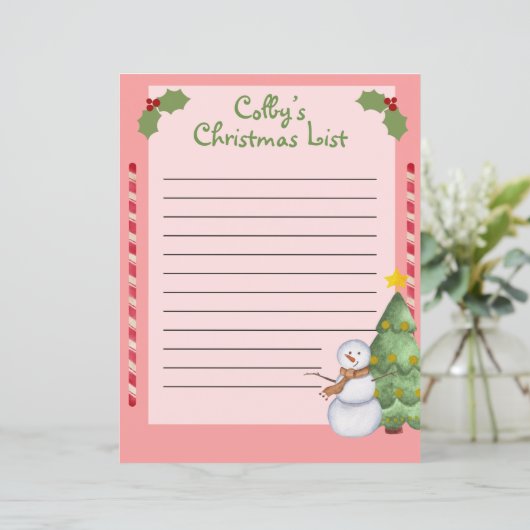 パーソナライズされたクリスマス一覧雪だるま (スタンド正面)