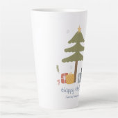 パーソナライズされたクリスマス企業のパーティー カフェラテマグ (正面)