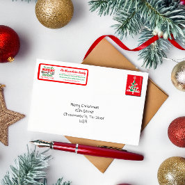 パーソナライズされたクリスマス住所 シール