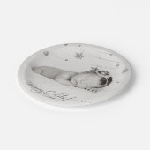 パーソナライズされたクリスマス写真と書道 ペーパープレート (アングル)