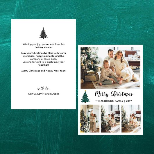 パーソナライズされたクリスマス写真コラージュ シーズンカード