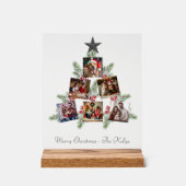 パーソナライズされたクリスマス写真ツリー アクリルサイン (正面)
