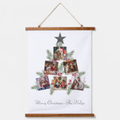 パーソナライズされたクリスマス写真ツリー 吊り下げ型タペストリー (正面)