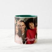 パーソナライズされたクリスマス写真マグカップ ツートーンマグカップ (中央)