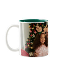 パーソナライズされたクリスマス写真マグカップ