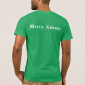 パーソナライズされたクリスマス写真顔切り取りTシャツ Tシャツ (裏面)