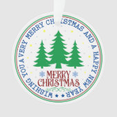 パーソナライズされたクリスマス写真 オーナメント (正面)