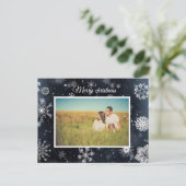 パーソナライズされたクリスマス写真 ポストカード (スタンド正面)