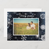 パーソナライズされたクリスマス写真 ポストカード (正面/裏面)