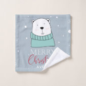 パーソナライズされたクリスマス動物漫画スタイル バスタオルセット (ウォッシュタオル)