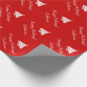 パーソナライズされたクリスマス包装紙 |クリスマスツリー ラッピングペーパー (角)