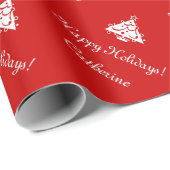 パーソナライズされたクリスマス包装紙 |クリスマスツリー ラッピングペーパー (ロールコーナー)