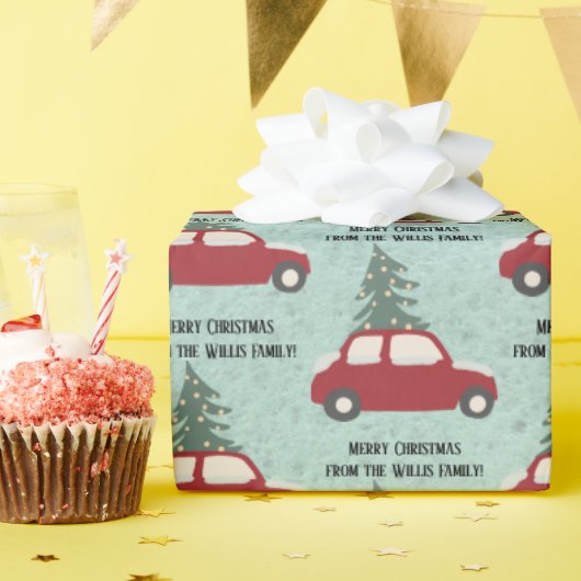 パーソナライズされたクリスマス包装紙 ラッピングペーパー (誕生日パーティー)
