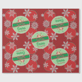 パーソナライズされたクリスマス包装紙 ラッピングペーパー (フラット)