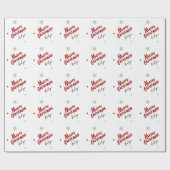 パーソナライズされたクリスマス名 ラッピングペーパー (フラット)