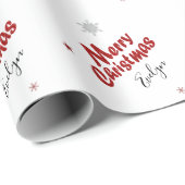 パーソナライズされたクリスマス名 ラッピングペーパー (ロールコーナー)