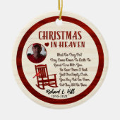 パーソナライズされたクリスマス天国 セラミックオーナメント (正面)