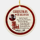 パーソナライズされたクリスマス天国 セラミックオーナメント (裏面)